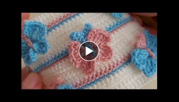 How to Crochet Sweet Simple Butterfly - Tığ İşi Cook Kolay 3D Örgü Modeli
