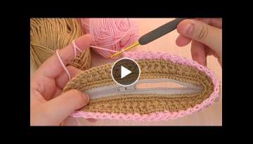 Super Easy Crochet Purse Bag With Zipper-Step by Step DIY-Christmas Gift For Your Loved Ones Tı...