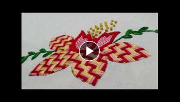 Hand Embroidery: Fantasy Flower/Checkered Stitch