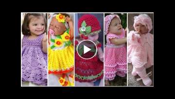 Crochet and knitting baby frocks designs
