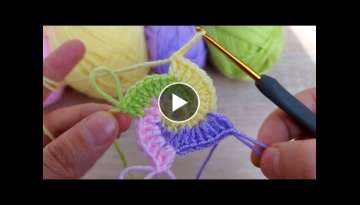 crochet spiral granny square pattern -tığ işi rengarenk örgü modeli