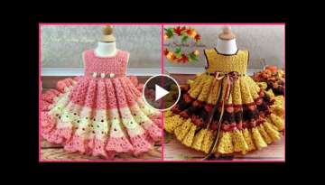 Simple And Stylish Crochet baby dress design / New Qureshia frocks designs images 2k21