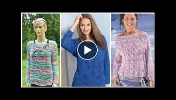 Latest Stunning blouse design - Very Impressive Crochet knitting women top Designe